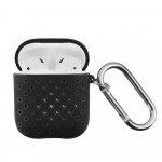 Wholesale Airpod (2 / 1) Honeycomb Mesh Sports Cover Skin for Airpod Charging Case (Black Black)